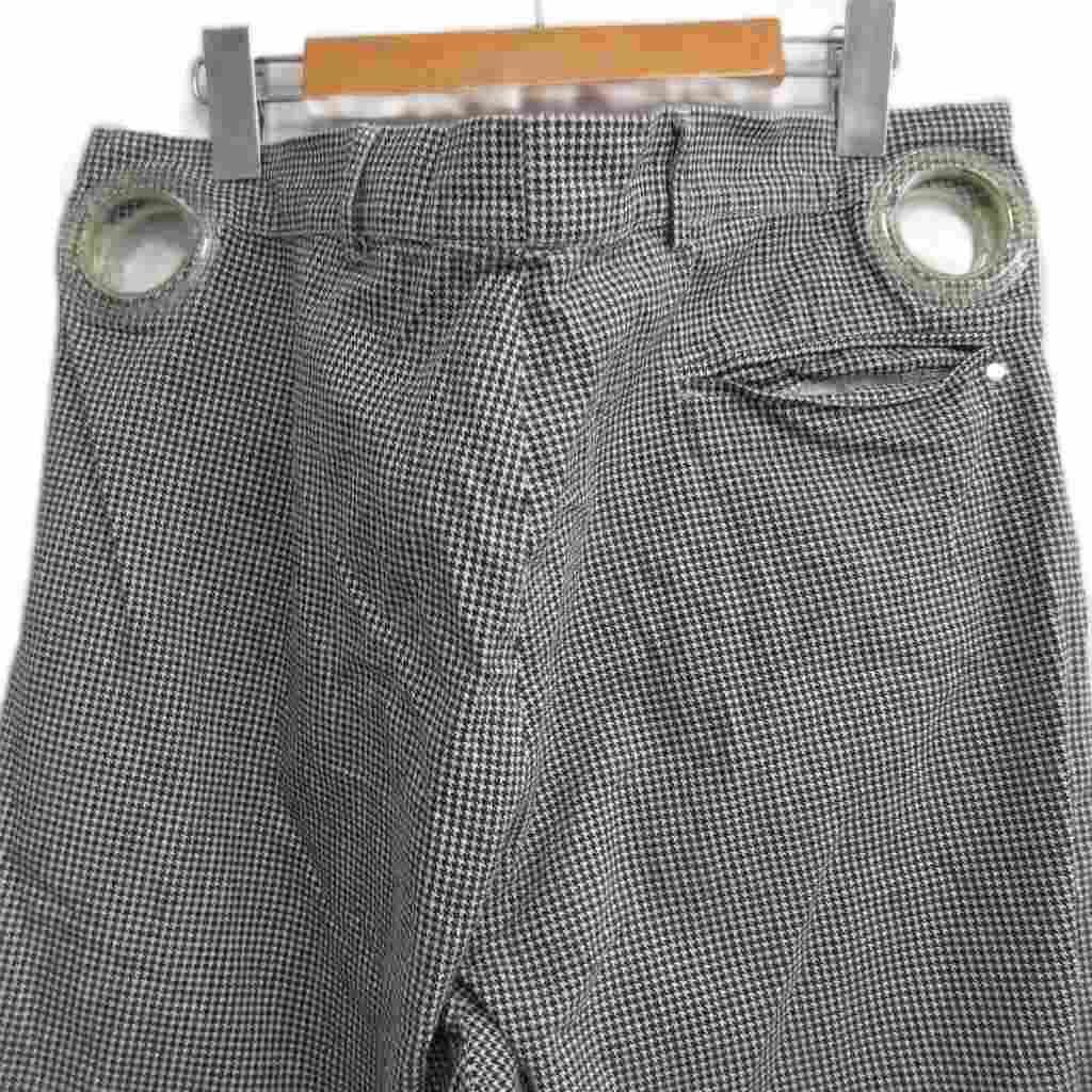 ブレス BLESS n°30 アーカイブ 千鳥格子柄 ワイドパンツ ディストリクト スラックス 白 ホワイト 黒 ブラック M DECORATOM_COM_BR