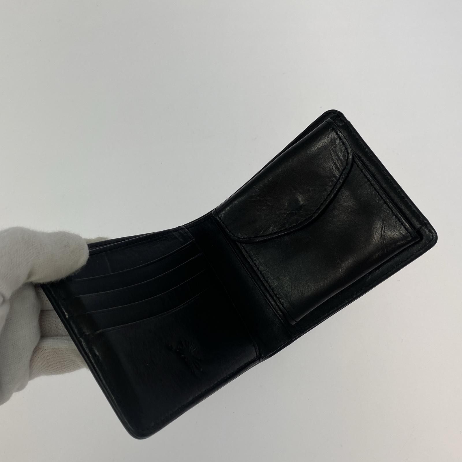 MIHARA YASUHIRO 炙り出し二つ折り 財布 ブラック