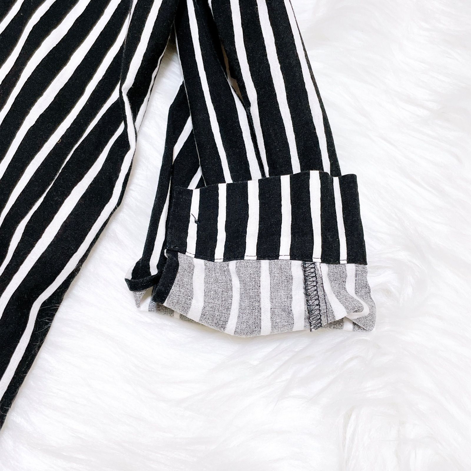  マリメッコ marimekko ヨカポイカ ピッコロ ストライプジャケット 長袖 シャツ ブラウス