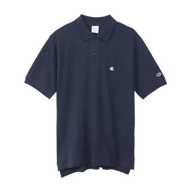 HANES ヘインズ SHORT SLEEVE POL ネイビー Lサイズ C3-X355 370 | スポーツ スポーツウエア ウエア 服 衣類 トップス 半袖 ショートスリーブ シャツ ポロシャツ 綿 コットン 素材 カノコ素材 おしゃれ 