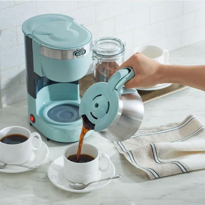 ドリップコーヒーメーカー ペールアクア カラー ドリップ式 蒸らし機能