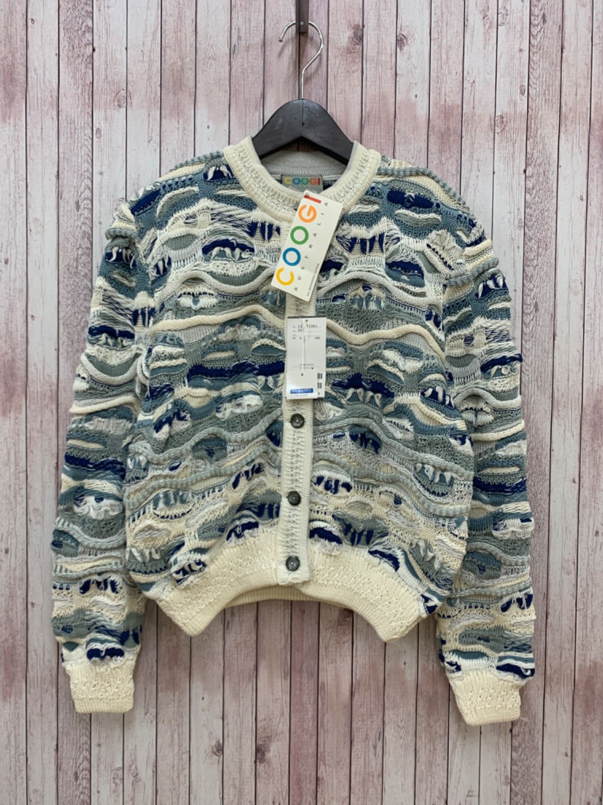 ☆未使用 COOGI クージー 3Dニット カーディガン S 肩パット付き  