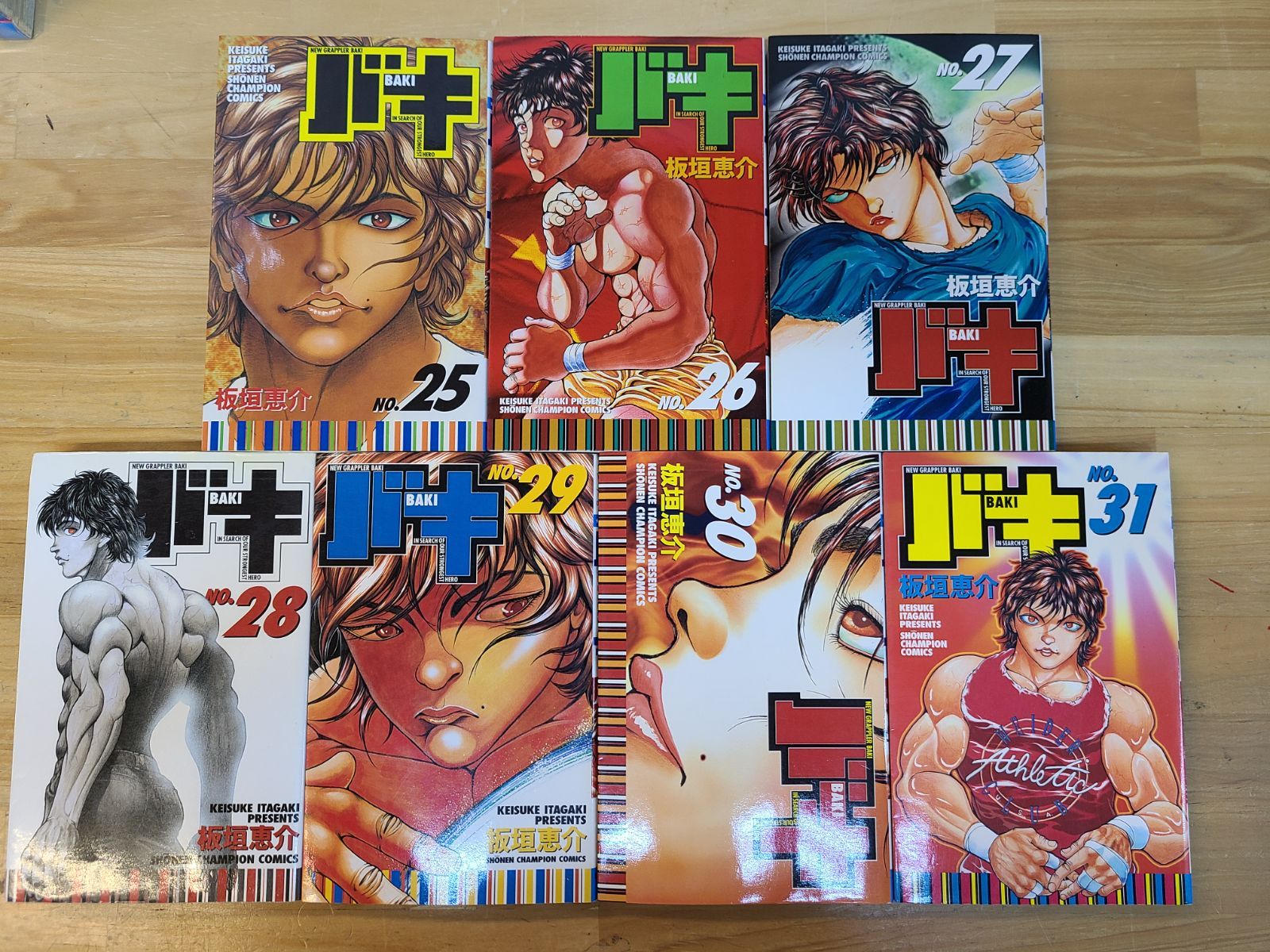 初版 バキ BAKI コミック 全巻セット 1～31巻 帯付き チラシ注文カード バキ BAKI 1巻～31巻 全巻セット 板垣恵介 初版あり【E3343-001