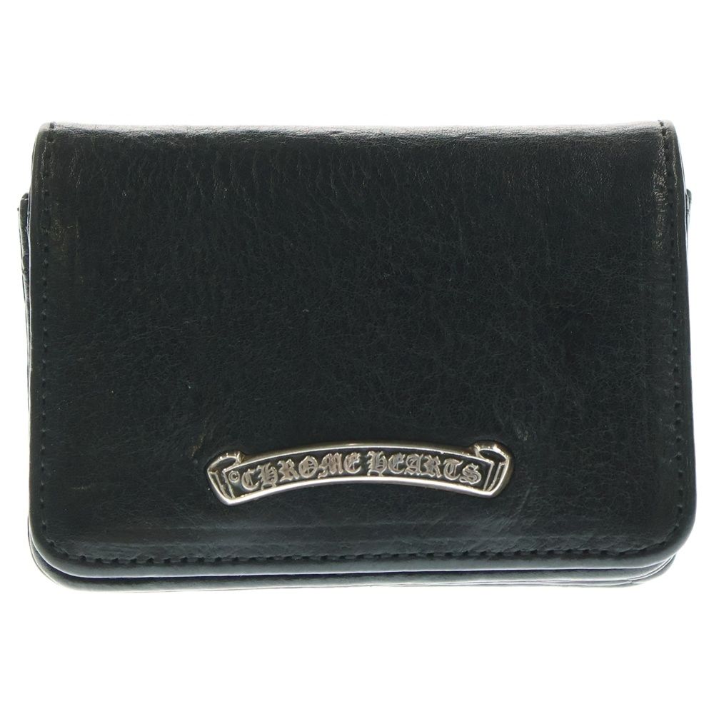 CHROME HEARTS クロムハーツ CRD CSE 3PKT WD V1 スクロールラベル 3ポケットカードケース ブラック