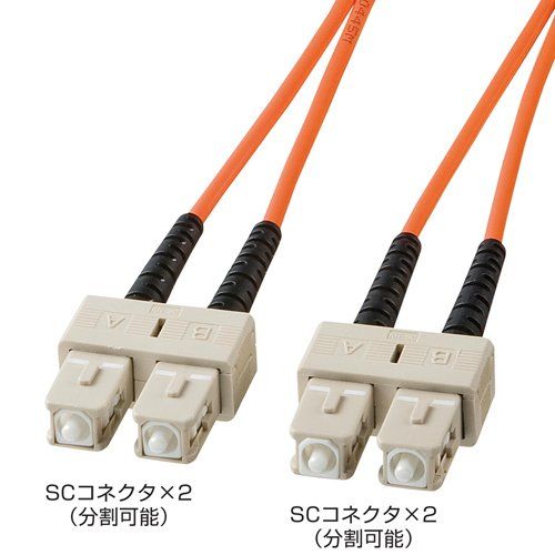 【新品・2営業日で発送】SANWASUPPLY サンワサプライ 光ファイバケーブル 2m (HKB-SCSC6-02L)