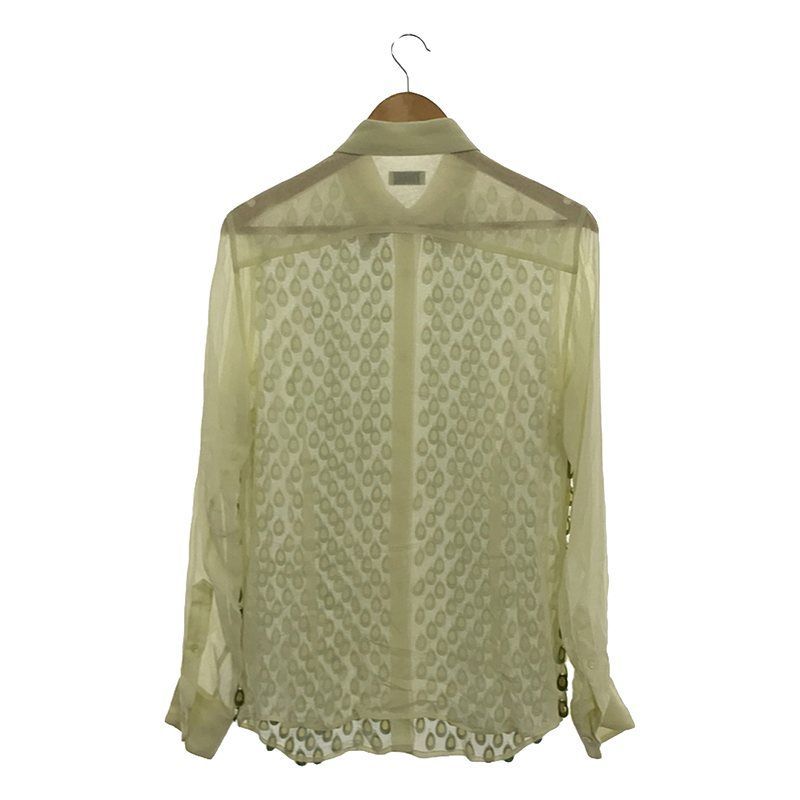 【美品】  DRIES VAN NOTEN / ドリスヴァンノッテン | 2024SS | sequin ビジューシャツ | 38 | クリームイエロー | レディース 美品】 DRIES VAN NOTEN / ドリスヴァンノッテン | 2024SS | sequin