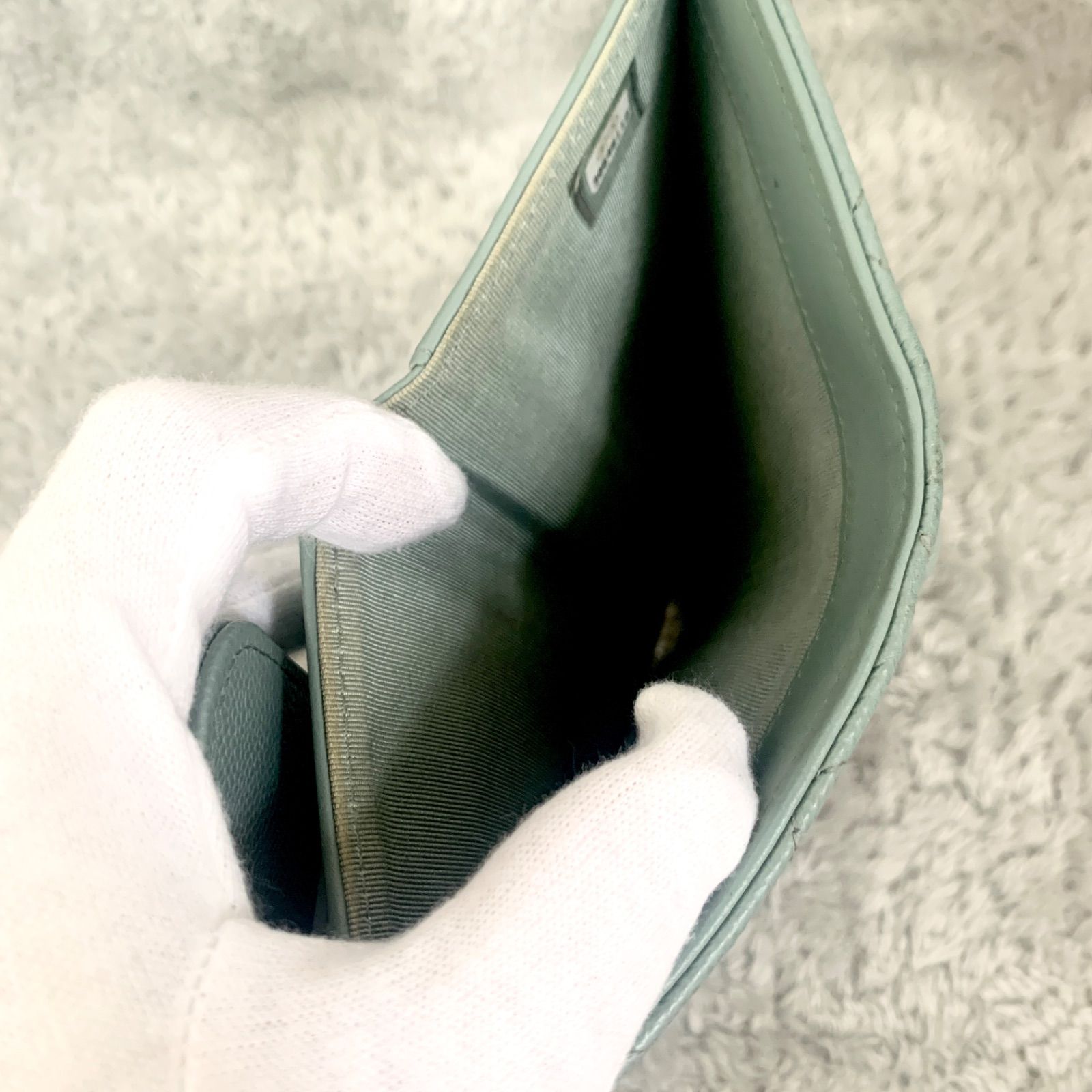 極美品】 シャネル マトラッセ キャビアスキン 長財布 フラップ  