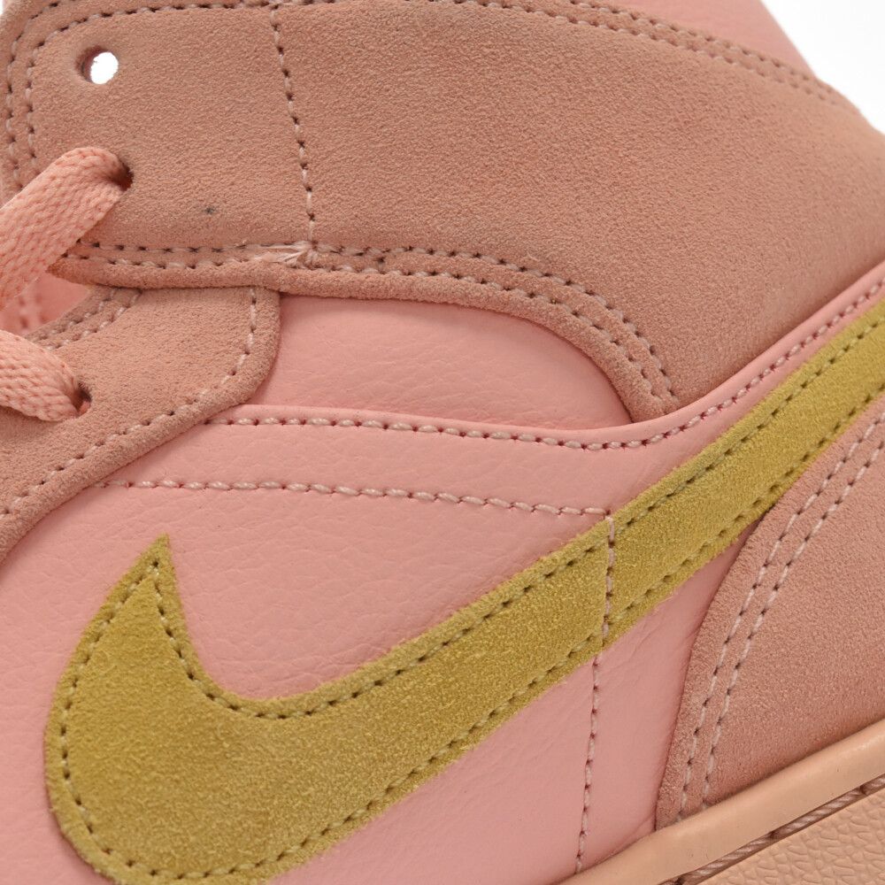NIKE (ナイキ) AIR JORDAN 1 MID CORAL/GOLD 852542-600 エア 