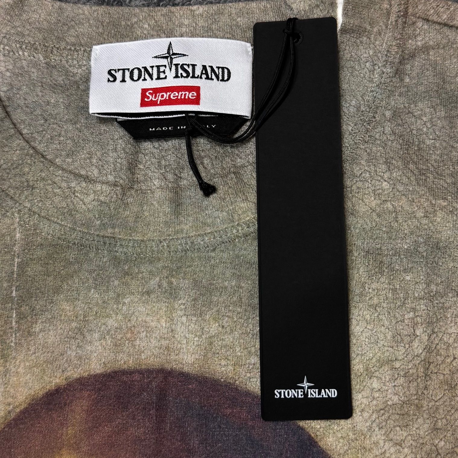 希少コラボ♪【Stone  x Supreme】モナリザ 半袖 Tシャツ Supreme/Stone Island S/S Top (Mona Lisa) - UG.SHAFT