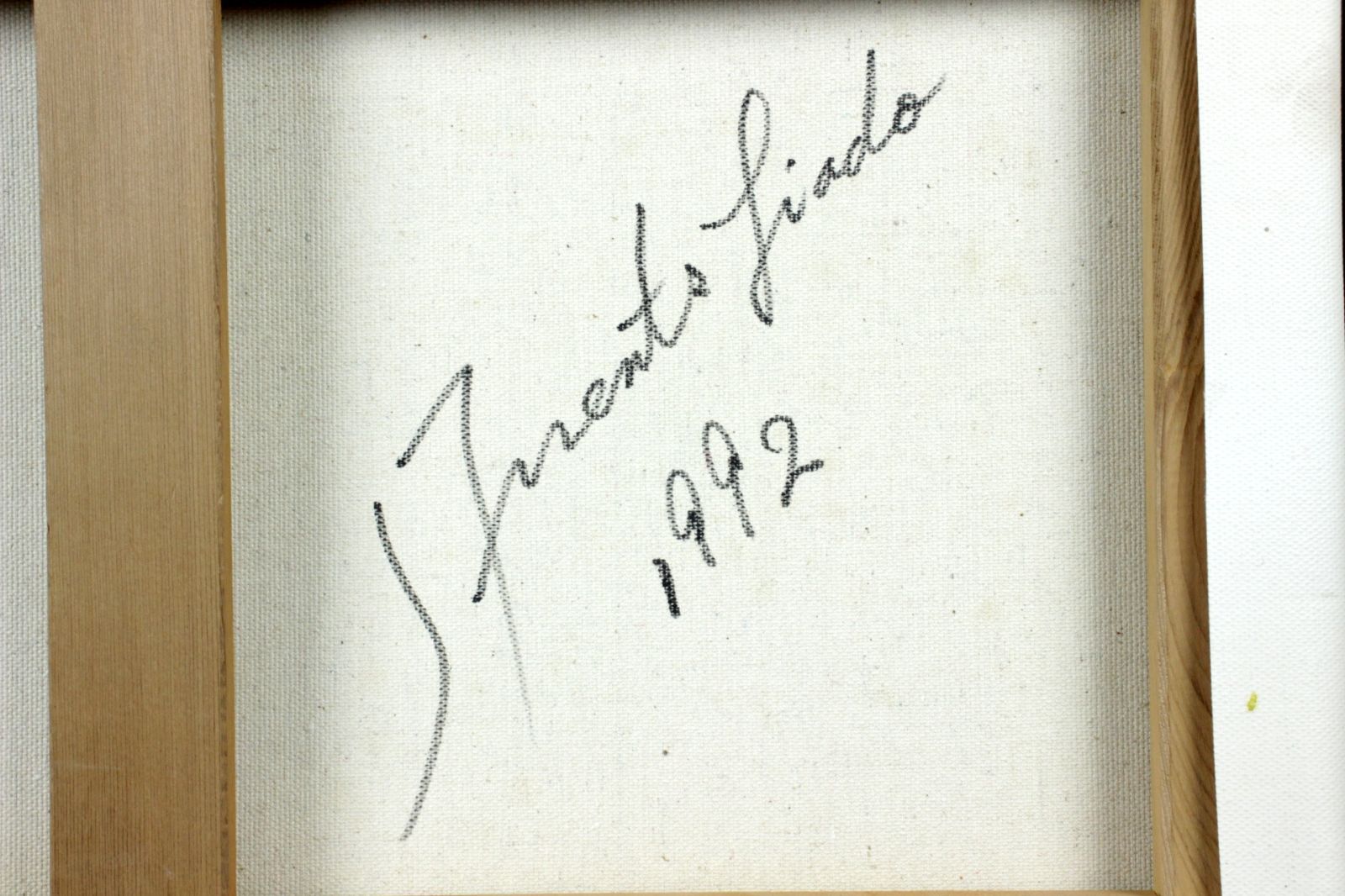 J トレンツ リャド 庭園 肉筆油彩10号 花 1992年 唐物 骨董 古美術 楾 D 74-Q 置物コレクション 日本陶器