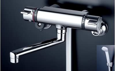 KVK サーモスタット式シャワー混合水栓パイプ付 240mm KF800WTR2