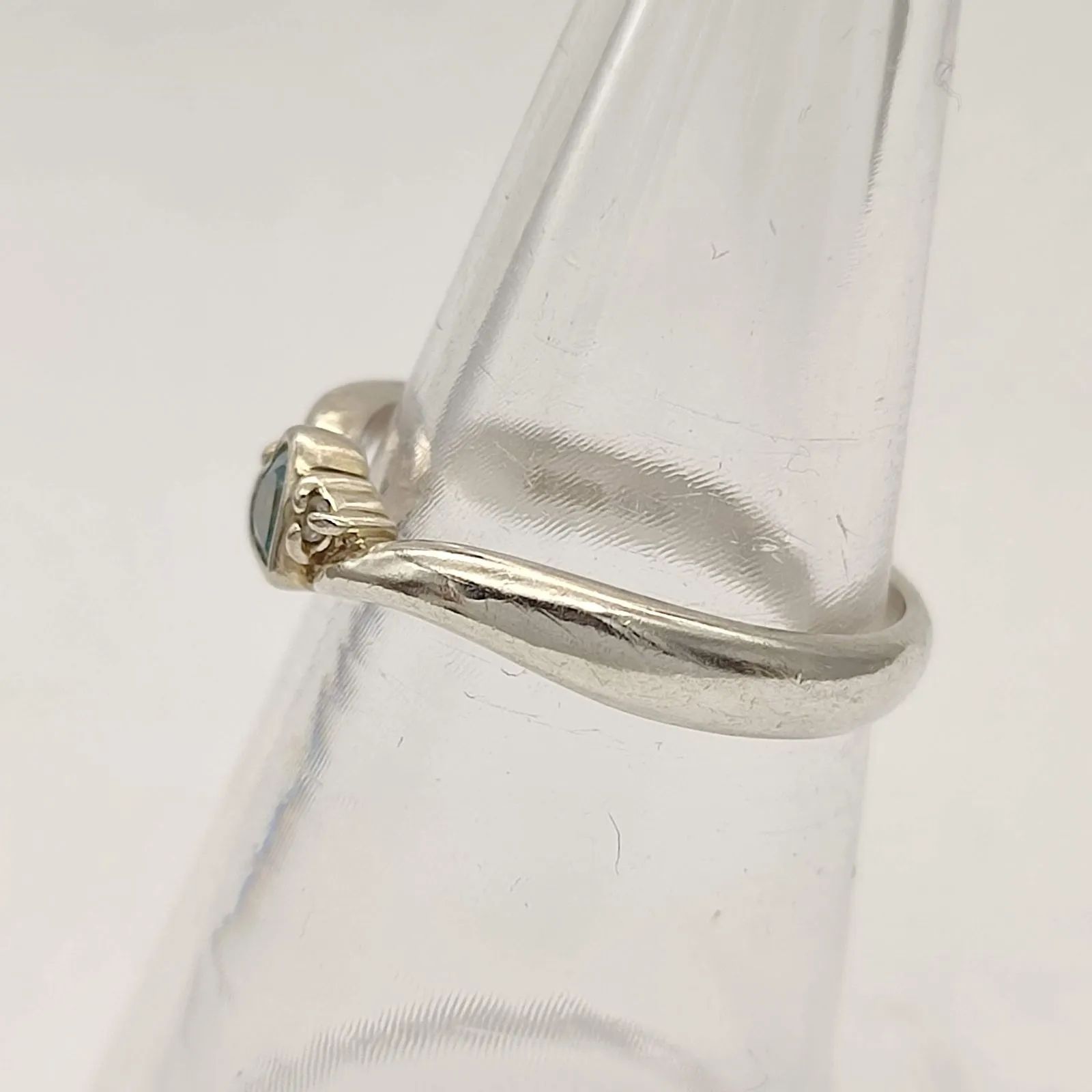 美品】Courreges クレージュ ハートストーンリング アクアマリン
