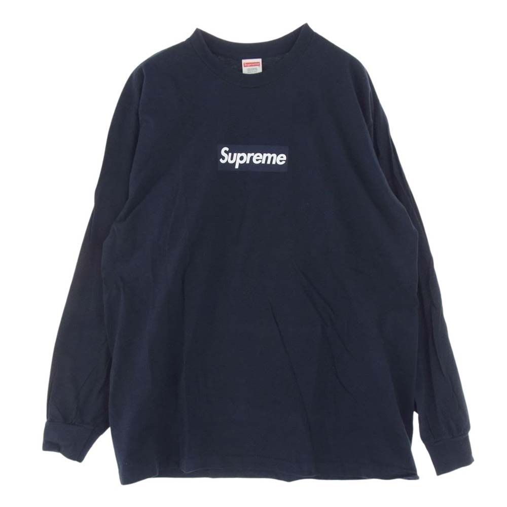 Supreme シュプリーム Ｔシャツ 20AW Box Logo L/S Tee ボックスロゴ プリント ロングスリーブ 長袖 Tシャツ ロンT  ネイビー系 L【中古】 - メルカリ