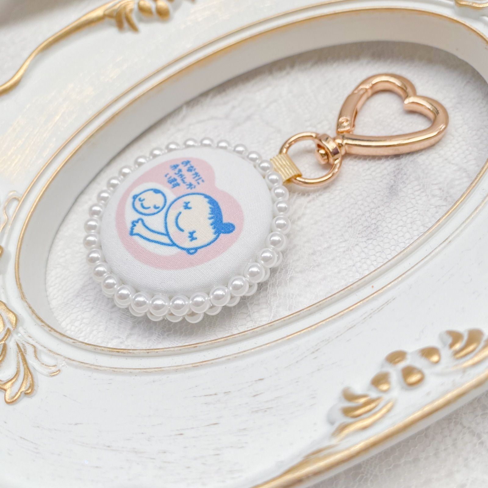 人気商品】 ハートチャーム ♡ マタニティチャーム シンプル 