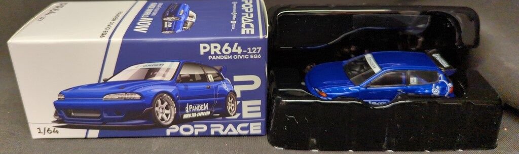 POP RACE 1/64 PANDEM CIVIC EG6 v1.5 METALLIC BLUE 127