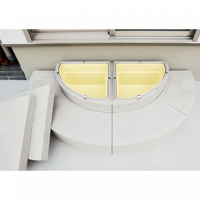 城東テクノ JOTO ハウスステップR型 ライトグレー CUB-R60S 収納庫1個付き 小ステップ付き HOUSESTEP