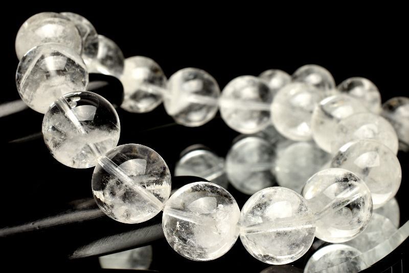 希少！日本代表ブラッグ大 冬景色 ホワイトファントムクォーツ 13mm ブレスレット 1個売り