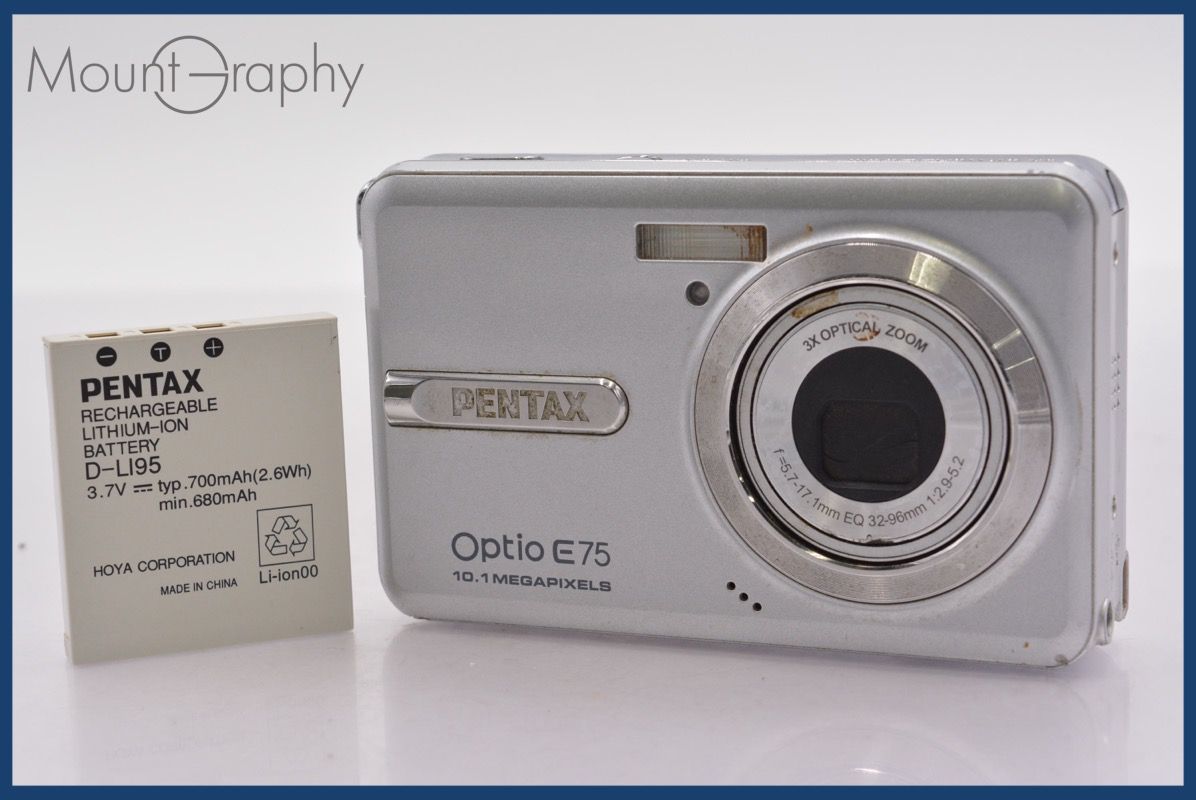 ☆極上美品☆ ペンタックス PENTAX Optio 75 3x バッテリー付属 ☆完動