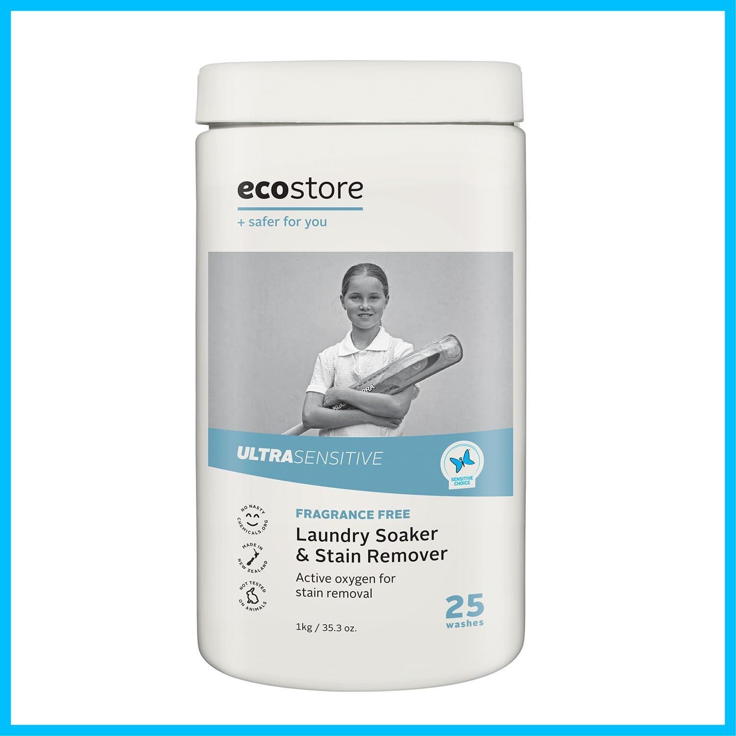 ecostore エコストア ソーク-ウォッシュパウダー 無香料 1kg 酸素系漂白剤 漂白剤 洗濯洗剤 植物由来 肌にやさしい