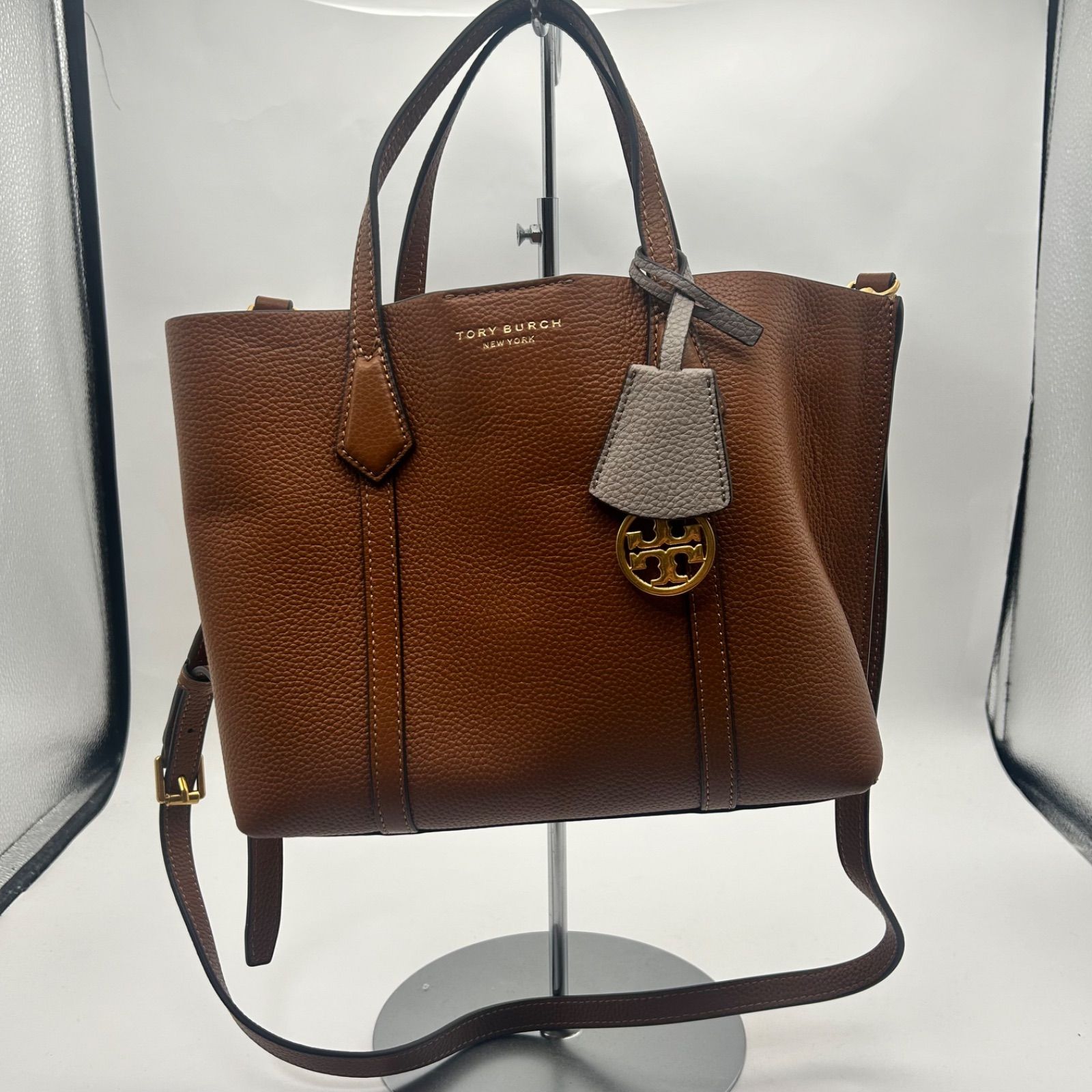 【美品】TORY BURCH トリーバーチ2wayバッグショルダーバッグハンドバッグレディースブラウンMS1806■