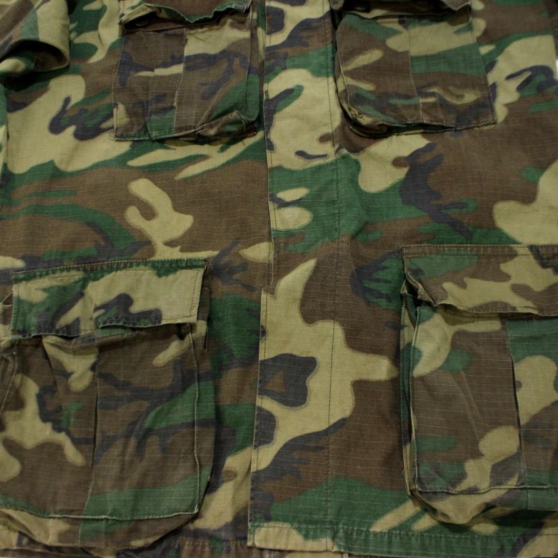 70s USA製 vintage U.S.ARMY LC-1 リーフカモ ファティーグ リップス 