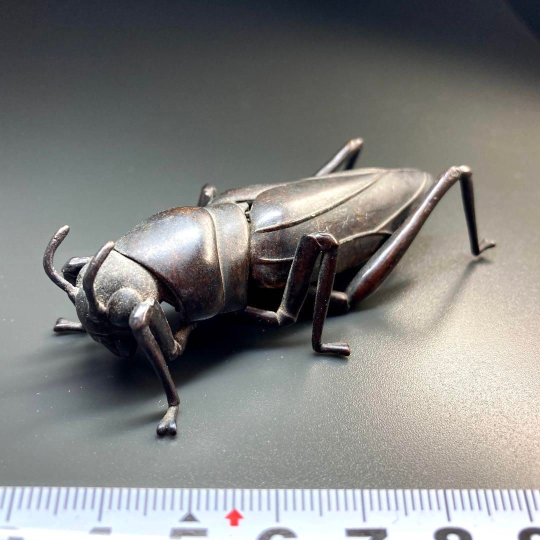 古銅自在バッタ置物 66g|全長約8.7㎝ 本Y5-0602 トニサ WWW_NOITHATQUANGTHANH_NET