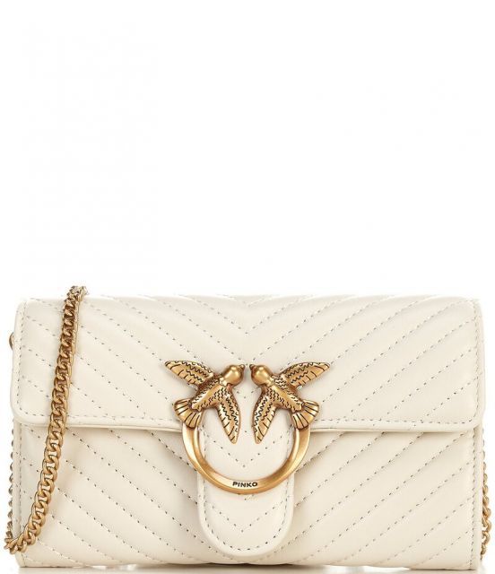 【送料無料】 ピンコ レディース ショルダーバッグ バッグ Love Bag One Wallet on a Chain Crossbody Bag WHITE