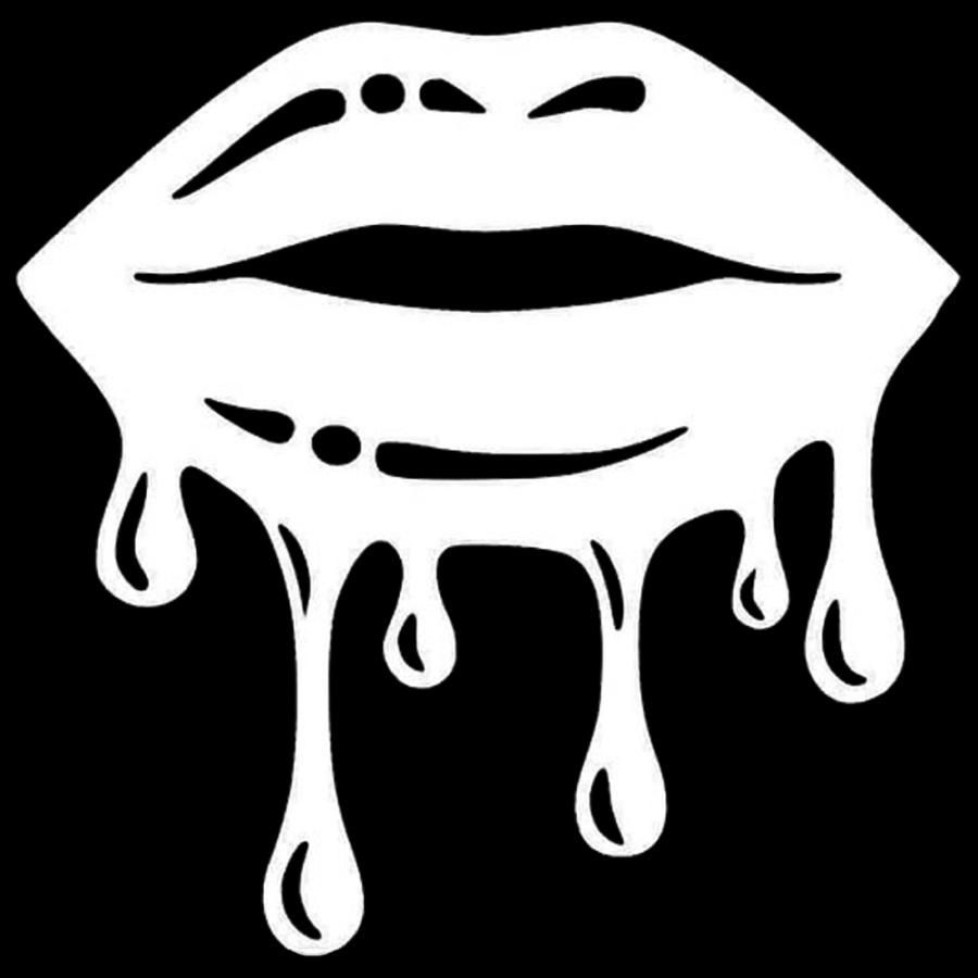 車 ステッカー 唇 口 セクシー 色気 絵の具 血 給油口 おもしろ かっこいい カー用品 シール おしゃれ 転写式 白 黒 送料無料 - メルカリ, image size:900x900