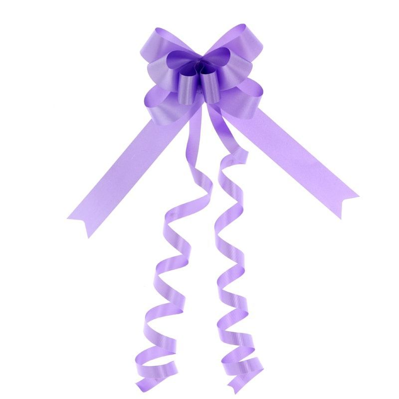 まとめ買い シモジマ HEIKO リボンボウ 22mm幅×57cm ラベンダー 1箱 50個入 ラッピング用品 001410108 ×3セット