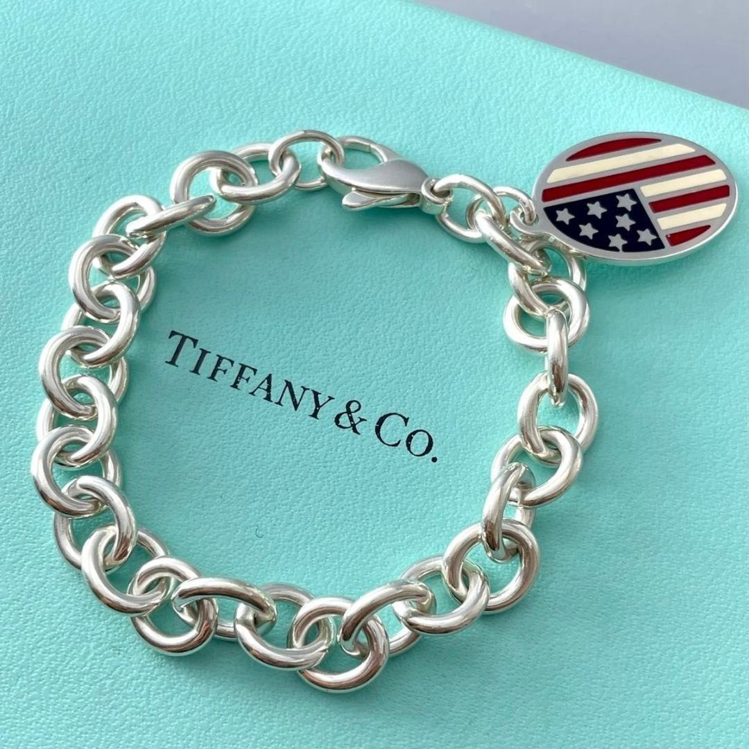 ティファニー 星条旗 アメリカ 国旗 ブレスレット シルバー 925 Q30fe