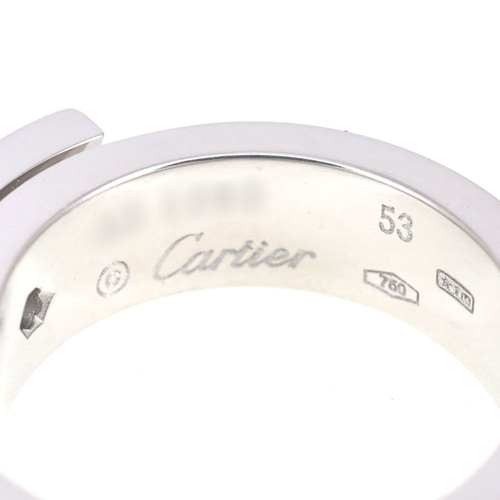カルティエ CARTIER アニバーサリー リング サイズ53 JP13 K18WG 1P ダイヤモンド メンズ き S 139250