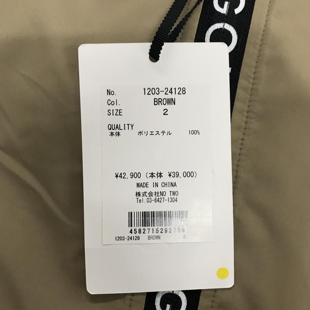 CPG フード付きアウターベスト ベージュ×黒 ファスナー部ロゴライン レディース 2 M ゴルフウェア モデル CPG WHITEMONARCHHOTEL_COM