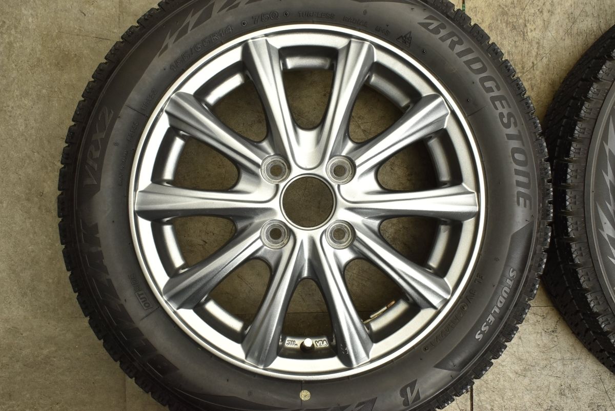 バリ溝】WAREN 14in 4.5J +45 PCD100 ブリヂストン ブリザック