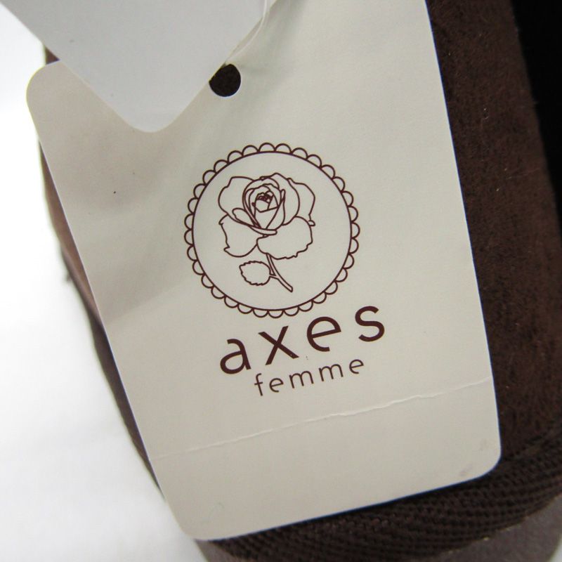 アクシーズファム バックリボンムートンブーツ 未使用 TL623X107 靴 シューズ レディース Sサイズ ブラウン axes femme