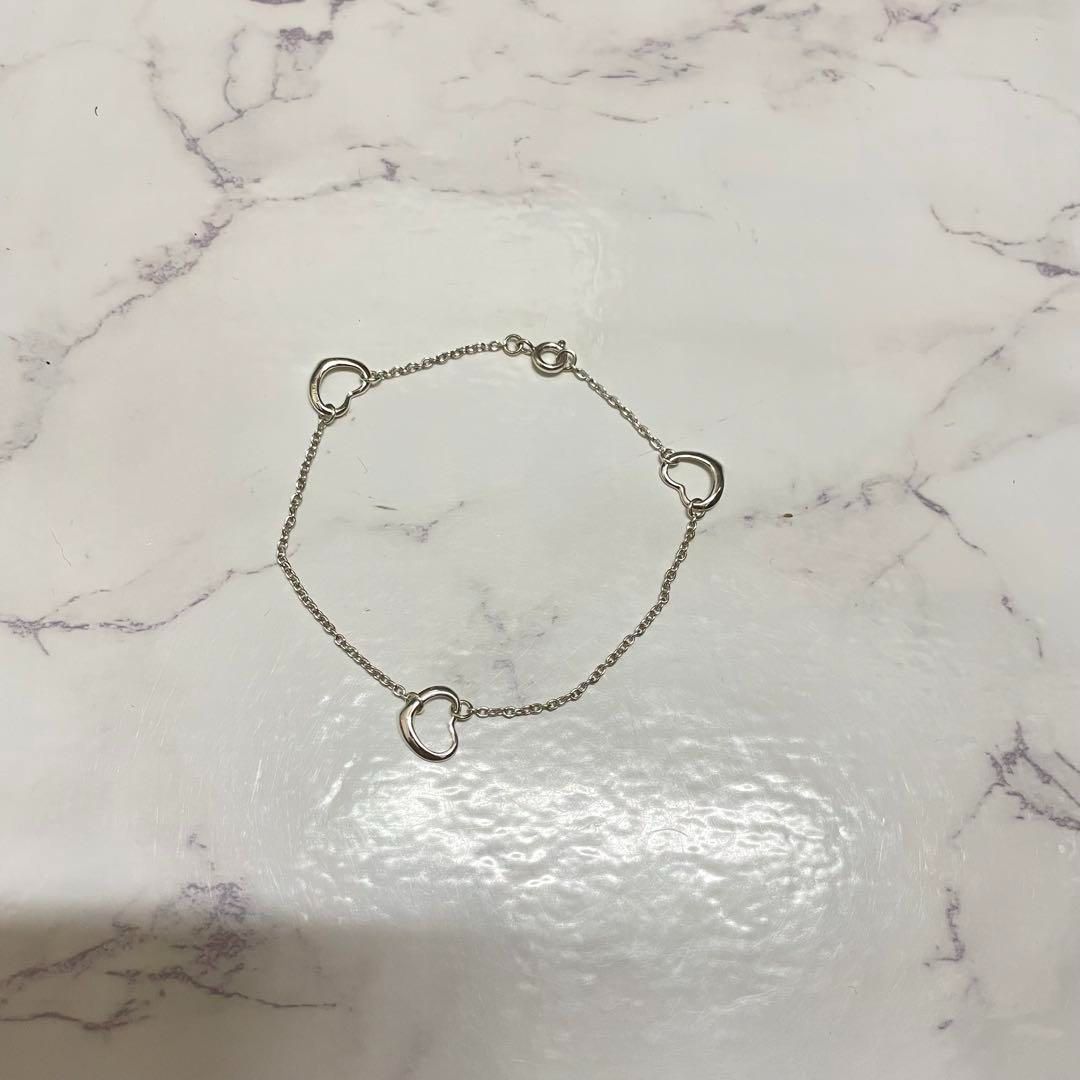 美品】Tiffany ティファニー オープンハート 3ブレスレット