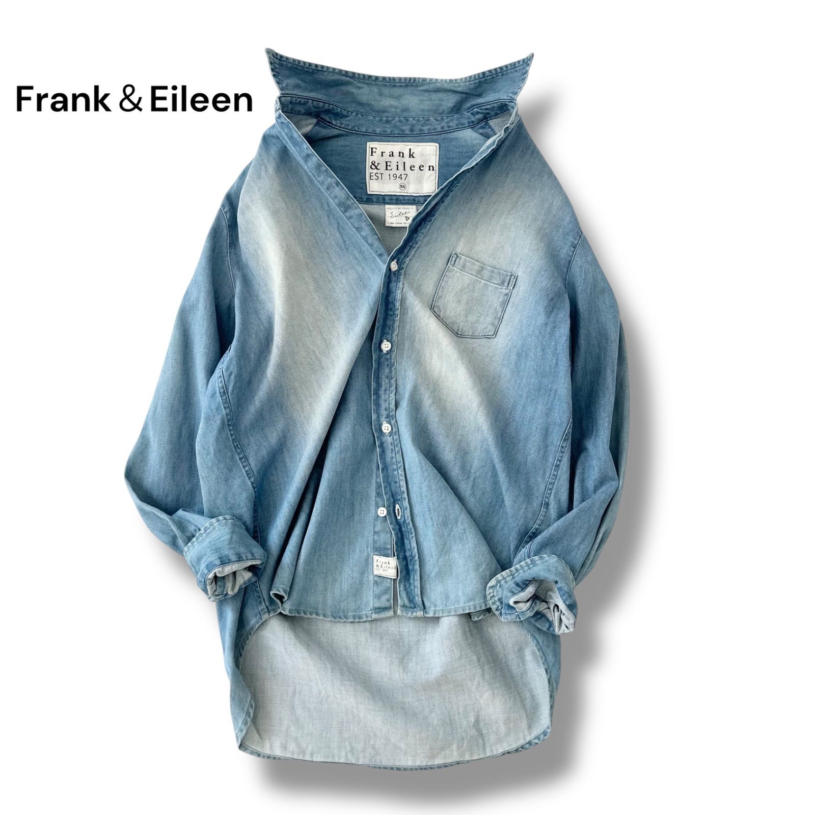 フランクアンドアイリーン EILEEN スキッパー デニムシャツ クラシック