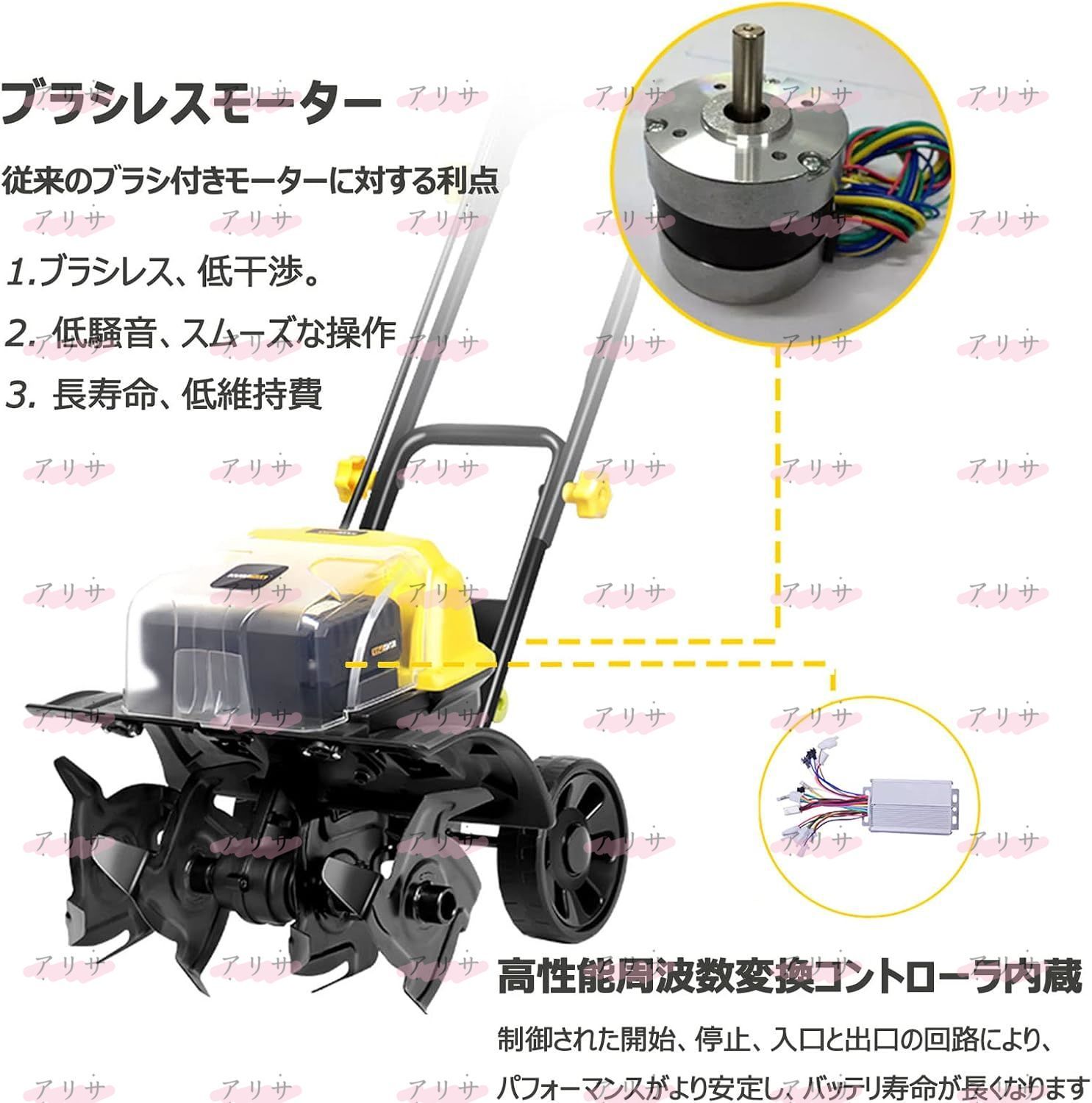 電動耕うん機 充電式 家庭用 耕運機 40V 充電式バッテリーと充電 電動耕うん機 充電式 家庭用 耕運機 40V 充電式バッテリーと充電