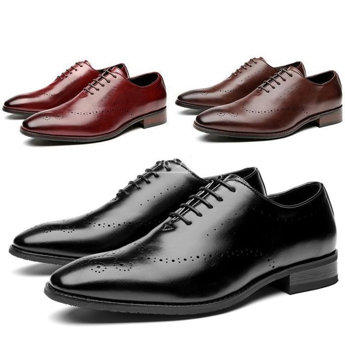 ビジネスシューズ メンズ おしゃれ ウィングチップ 内羽根 通気 革靴 紳士靴 結婚式 通勤 卒業式 入学式 靴 24.5 27.0 kangbo01
