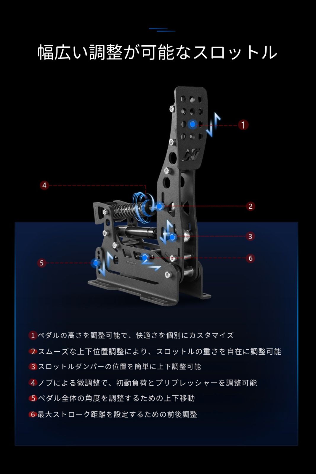 Simnet Racing SP Pro ロードセルペダル シムレーシングシミュレーター