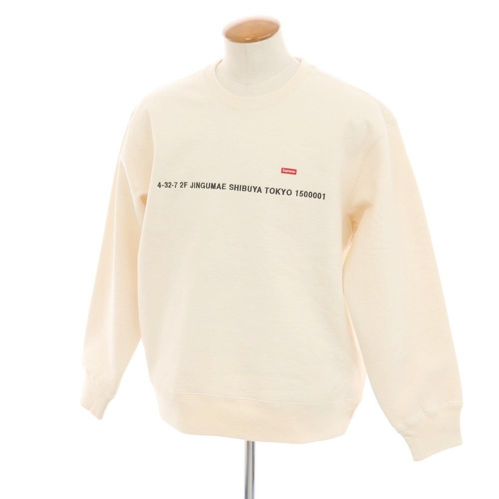 【中古】【未使用】シュプリーム Supreme 2022年秋冬 Shop Small Box Crewneck クルーネック スウェット ナチュラル【サイズM】【メンズ】