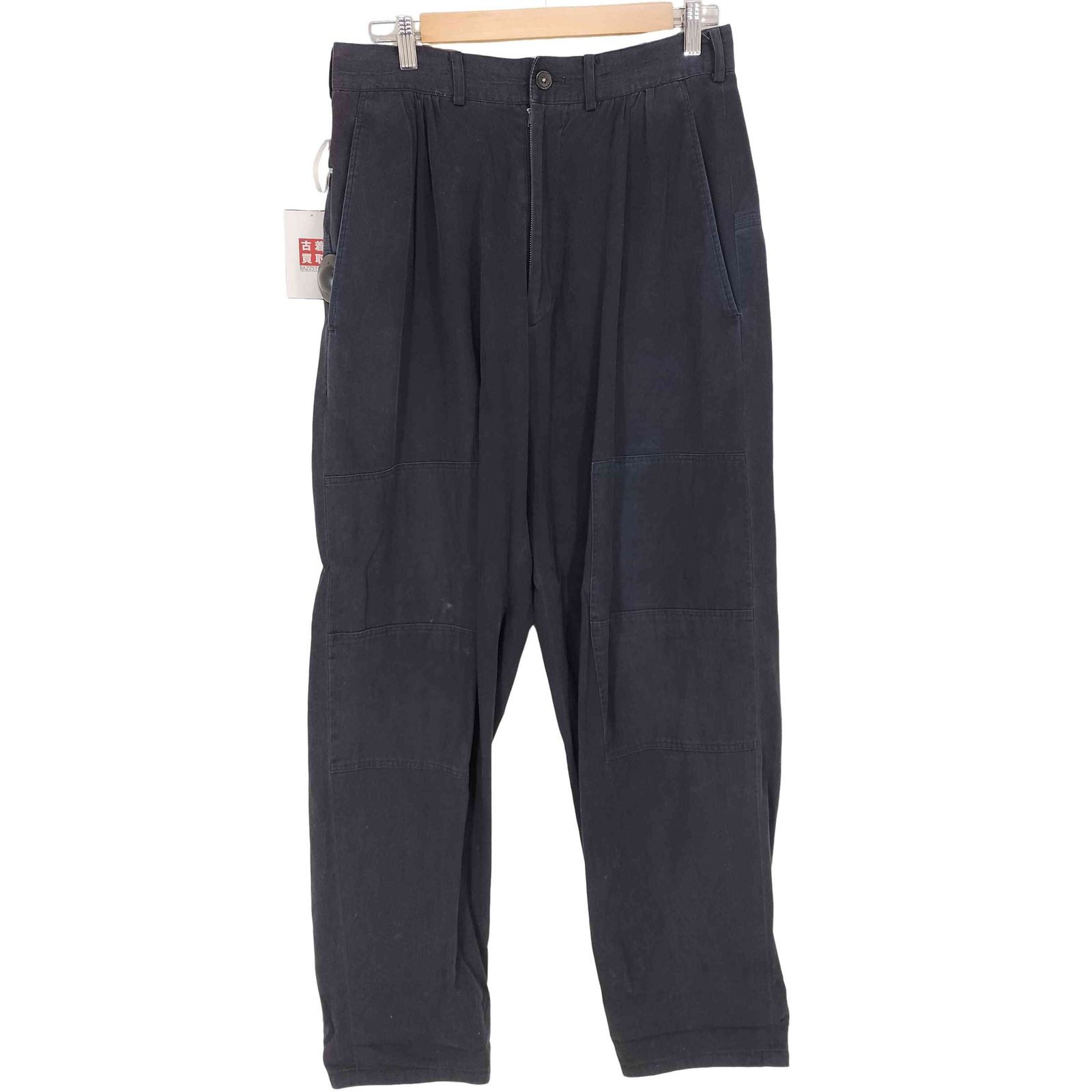ヨウジヤマモトプールオム Yohji Yamamoto POUR HOMME 90S フロントギャザーコットンワイドスラックス メンズ M