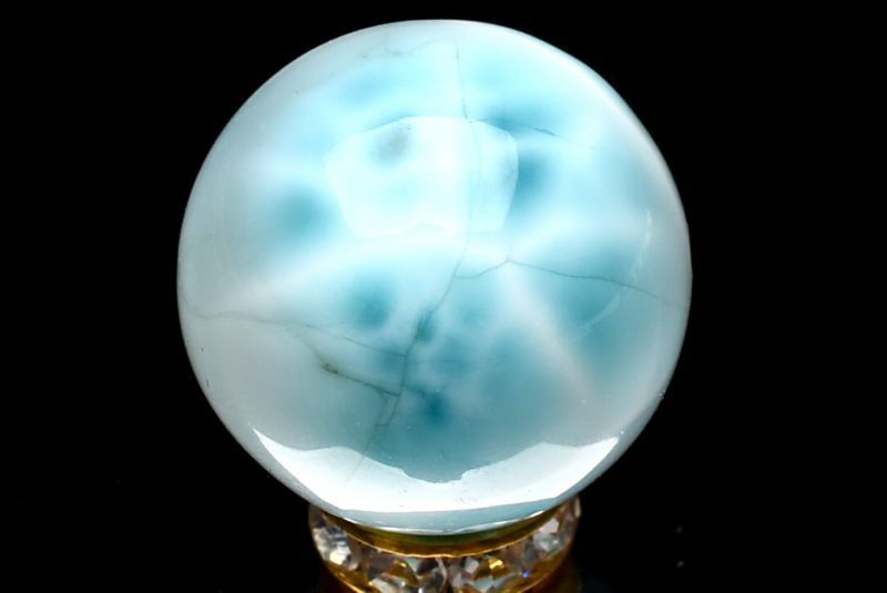 １点物 大珠 三大ヒーリング ラリマー 18.5mm 大珠 貫通穴 ビーズ パワーストーン 天然石 _P8519