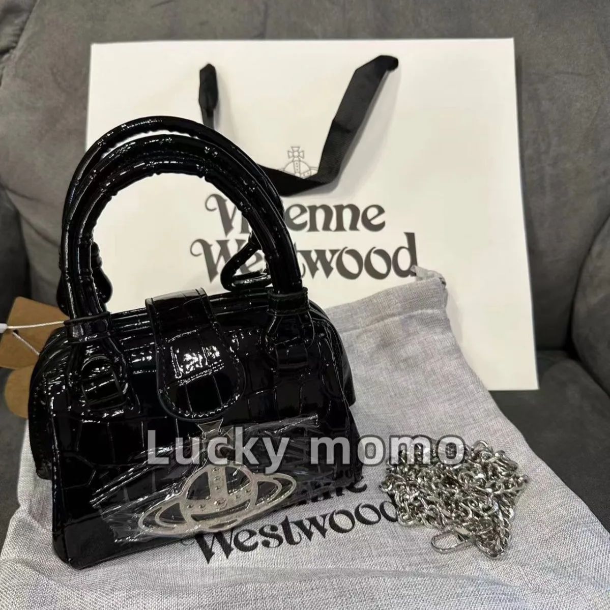 大人気 新品 Vivienne Westwood ヴィヴィアン ウエストウッド ハンドバッグ ミニショルダーバッグ トートバッグ ブラック レディース  ファッション