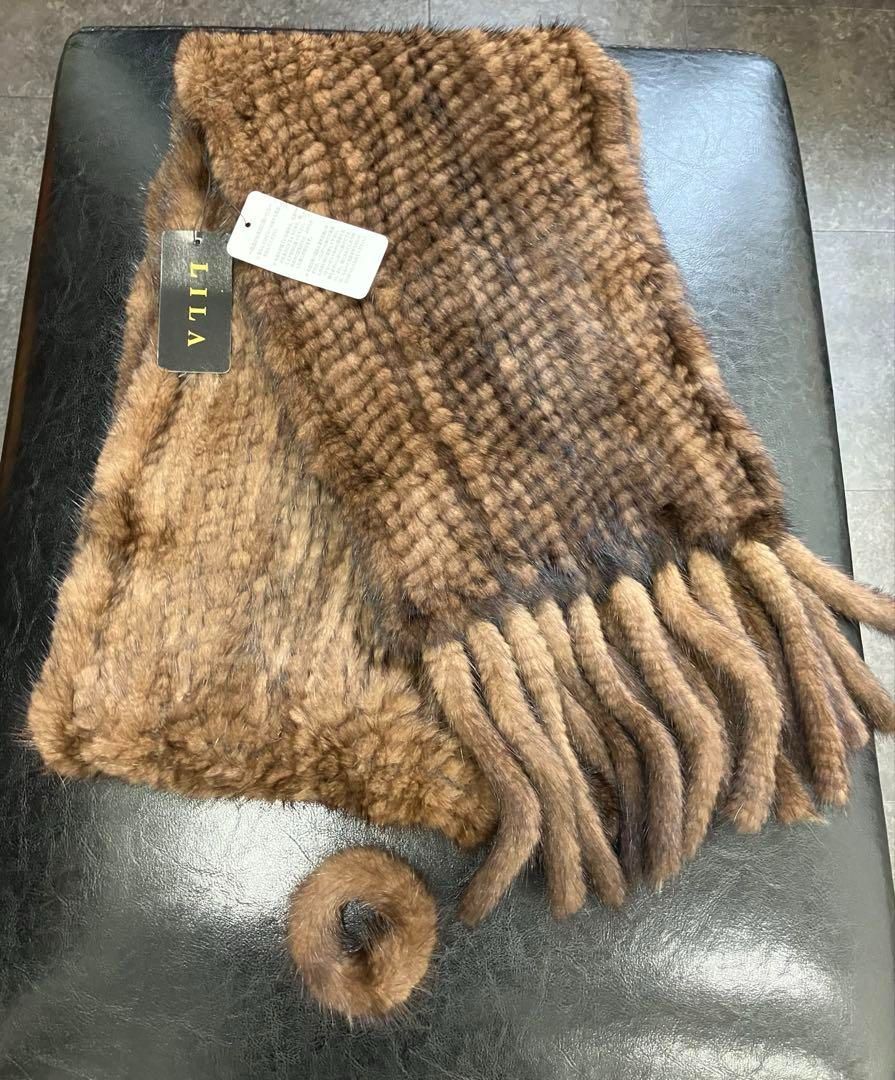 新品未使用！タグ付き 高級 ミンクマフラー ストール ショール ファー
