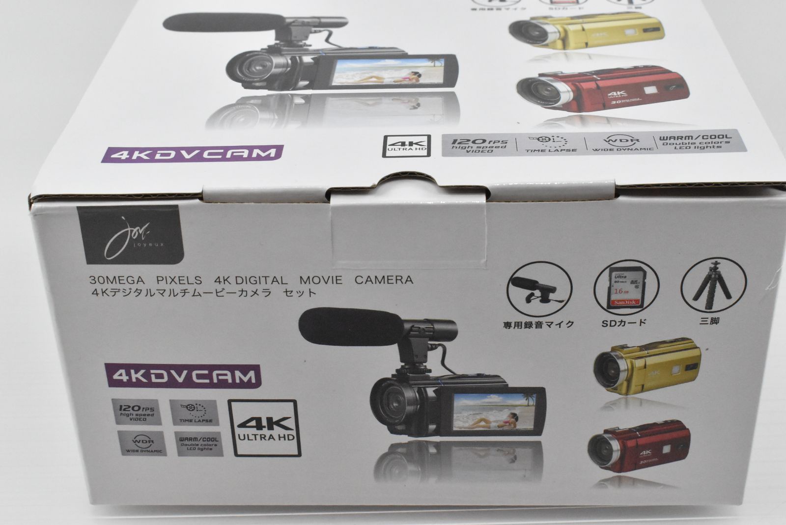 デジカメ４点セット「ジャンク」 JOYEUX ジョワイユ 4K デジタルマルチムービーカメラセット