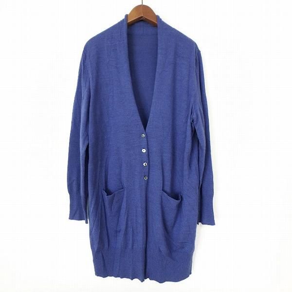 wnc レリアン Leilian カーディガン 13 青系 ニット ロング 大きい