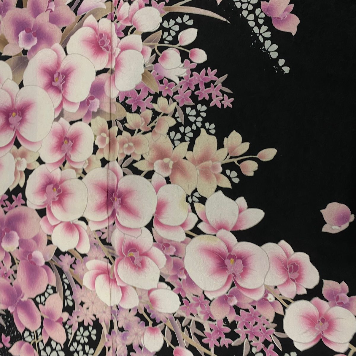 6929■　袷　友禅長襦袢　正絹　桜の花　157cm前後～　美品 6929□ 袷 友禅長襦袢 正絹 桜の花 157cm前後～ 美品