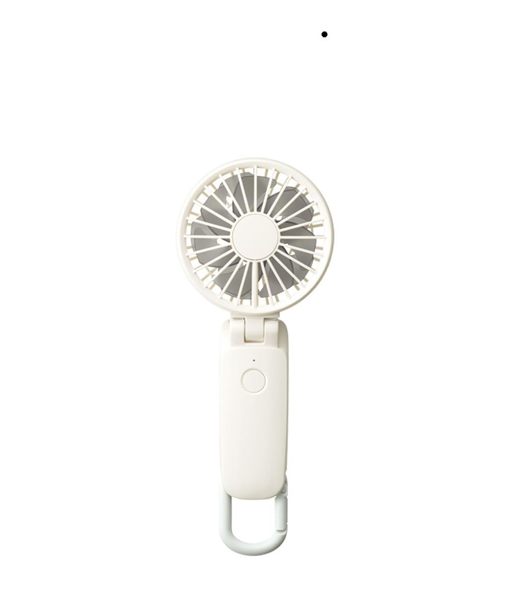 リズム(RHYTHM) 携帯扇風機 卓上扇風機【2022モデル】国内メーカー 弱でも涼しい ハンディファン 節電 対策 静音 DCモーター 2重反転ファン カラビナ USB 充電式 小型 強風 ホワイト 21.4x8.5x4cm 9ZF [ホワイト] [単品]