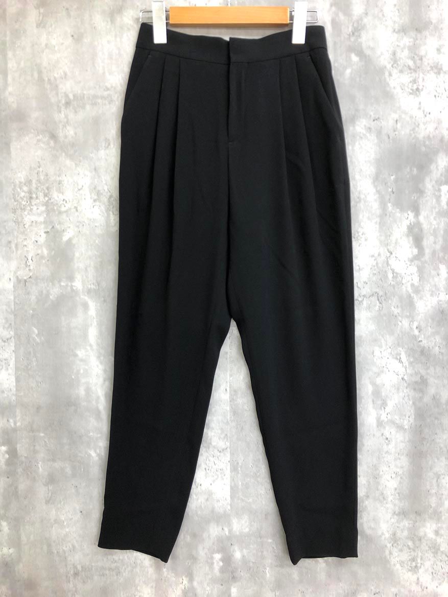 DES PRES デ プレ タック テーパード パンツ size32|黒 ◎レディース