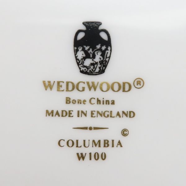 ウェッジウッド プレート□コロンビア パウダーブルー スーププレート